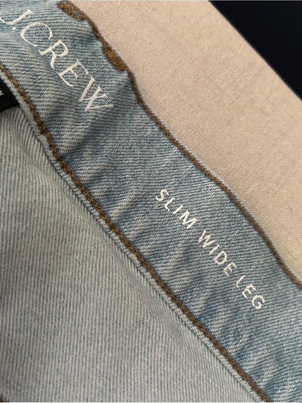 J. Crew Slim Wide-Leg Jeans in Light Blue Denim